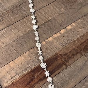 Sea Shell Star Fish Sand Dollar Bracelet Stamped 925